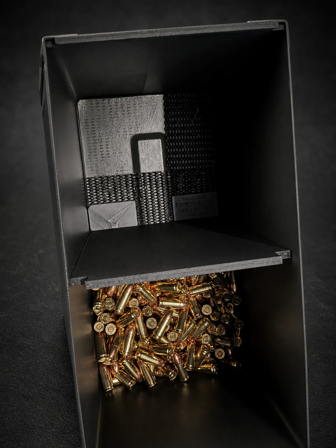 50 Cal Ammo Can Divider separating gear inside an ammo can